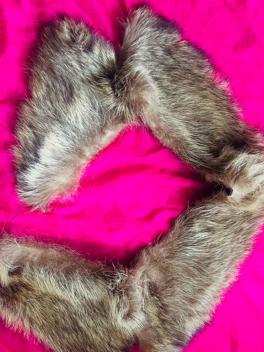 Faux Fur Collar Scarf in Natural Brown